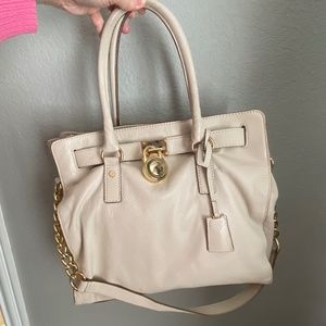 Michael Kors Cream Leather Satchel